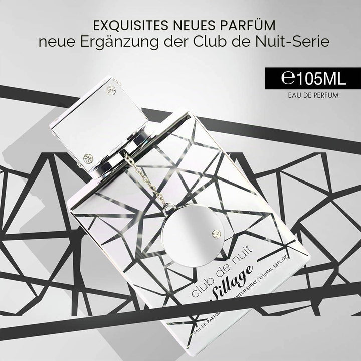 ARMAF Club De Nuit Sillage Eau de Parfum, frischer Duft, 105