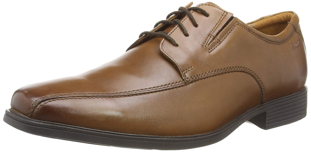 Clarks Herren Tilden Walk Oxford 42.5 EU Dark Tan Lea, 42.5 EU Dark Tan Lea