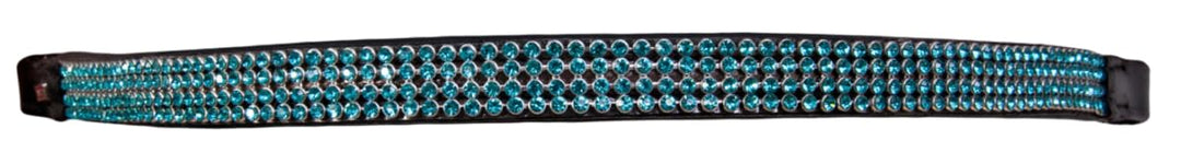 Karlslund Stirnband Browband 4 Rows Crystals, Aqua Blue, k3221-7-acq
