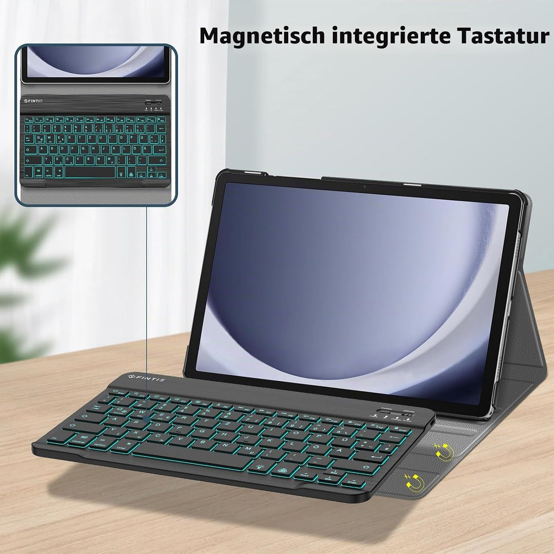 FINTIE Beleuchtete Tastatur Hülle für Samsung Galaxy Tab A11+ Plus 11" 2025 / Tab A9+ Plus 11 Zoll 2