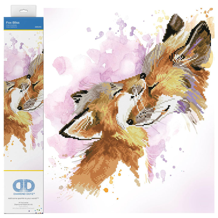 DIAMOND DOTZ DD8.013 - Original 5D Diamond Painting Set Fuchs Glückseligkeit, Kreativset mit 8.974 D