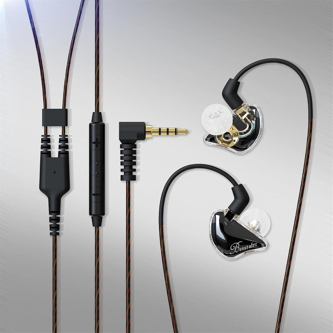 BASN Bmaster DREI-Dynamische Treiber In-Ear-Monitore Kopfhörer mit Zwei Abnehmbaren Kabeln Ohrhörer