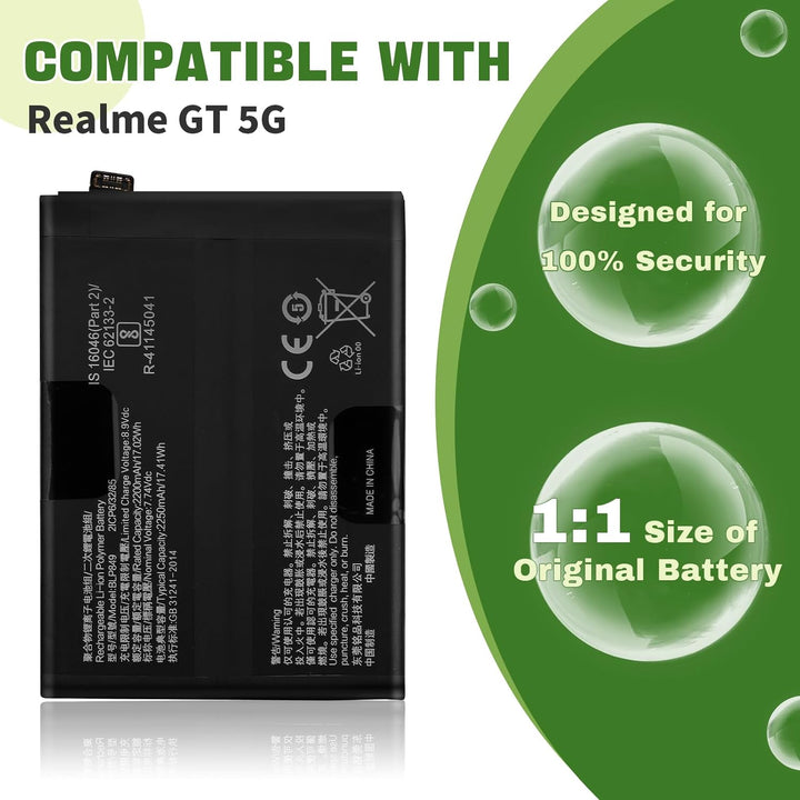 Neu BLP849 Akku Ersatz Kompatibel mit Realme GT 5G Ersatzbatterie mit aktualisiertem Reparaturwerkze