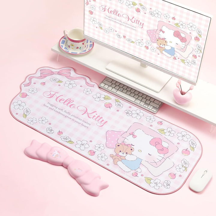 Anime-Mauspad-Handgelenkauflage-Set – rutschfeste Schreibtischunterlage und Memory Foam-Handgelenkau