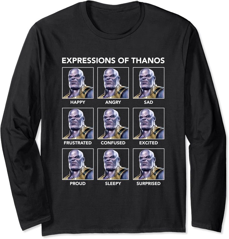 Marvel Avengers Expressions of Thanos Langarmshirt