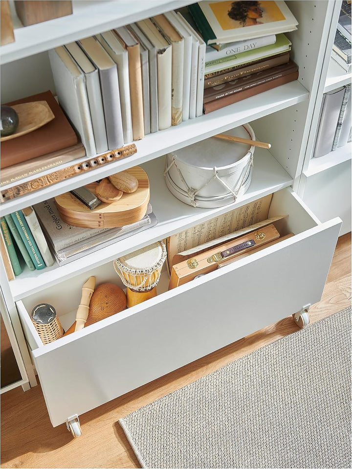 Ikea BILLY Schublade, 80x28x43 cm, weiss/mit Rollen