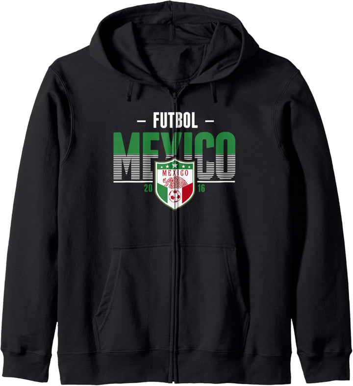 Mexico Striped Text 2016 Football Kapuzenjacke