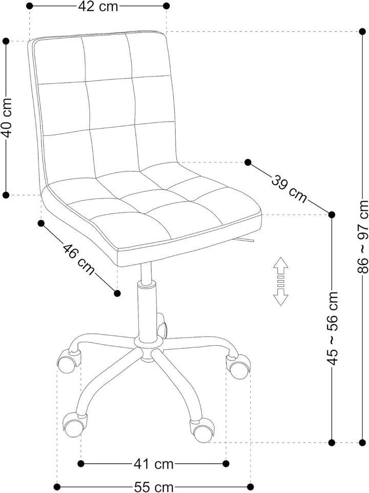 Beltom® Drehstuhl Bürostuhl Schreibtischstuhl Höhenverstellbarer PC Stuhl Ergonomisch - Erde