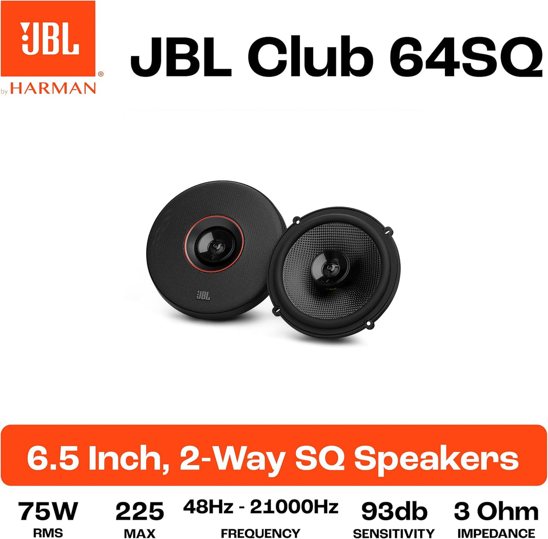 JBL Club 64SQ Gen 3-165mm Auto Lautsprecher Set von Harman Kardon in High-End Sound Qualität für das
