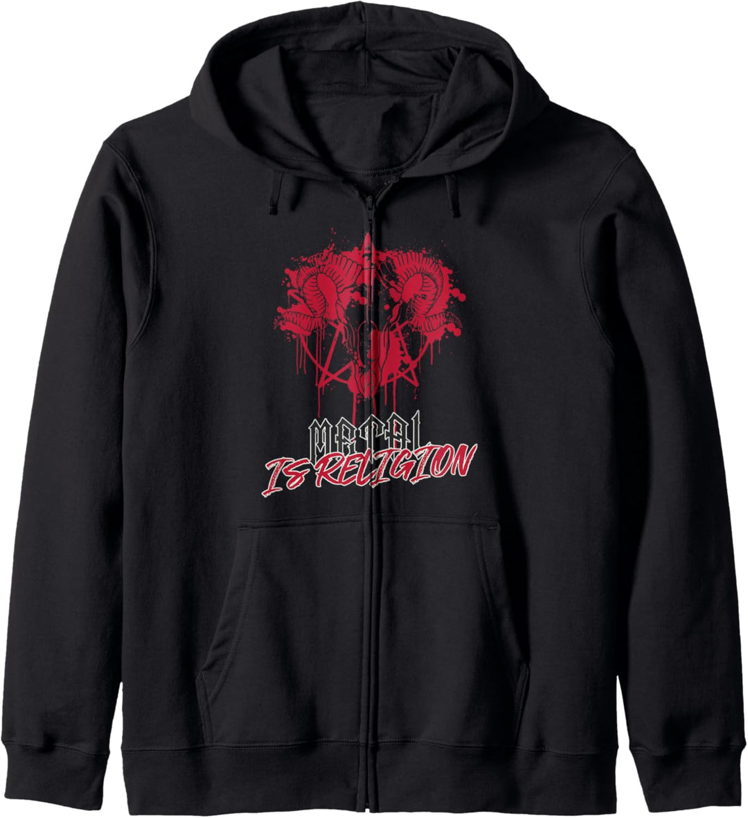 Heavy Metal 666 Pentagramm Goth Death Metal Kapuzenjacke