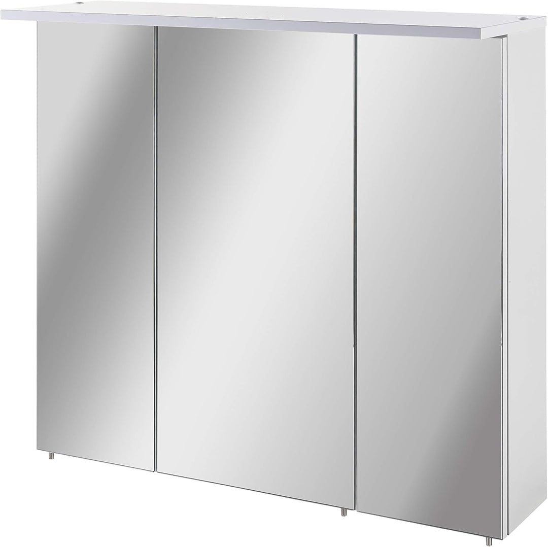 Schildmeyer Spiegelschrank, Holz, weiss, 70.5x16x73 cm, 70.5x16x73 cm
