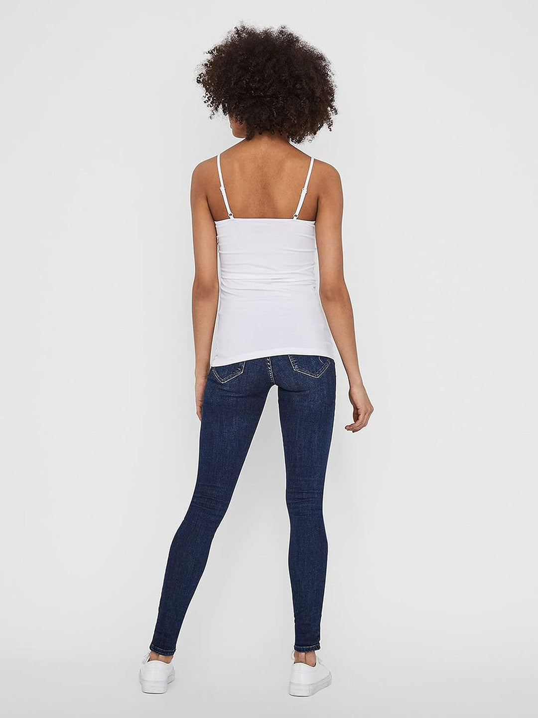 VERO MODA Damen Vmmaxi My Soft V Singlet M Mehrfarbig (1x Bright White/ 3x Black), M Mehrfarbig (1x