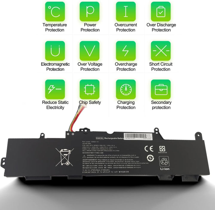 FengWings® SS03XL 933321-855 HSTNN-LB8G Akku 11.4V 47Wh, Eratz für Hp EliteBook 730 735 740 745 755