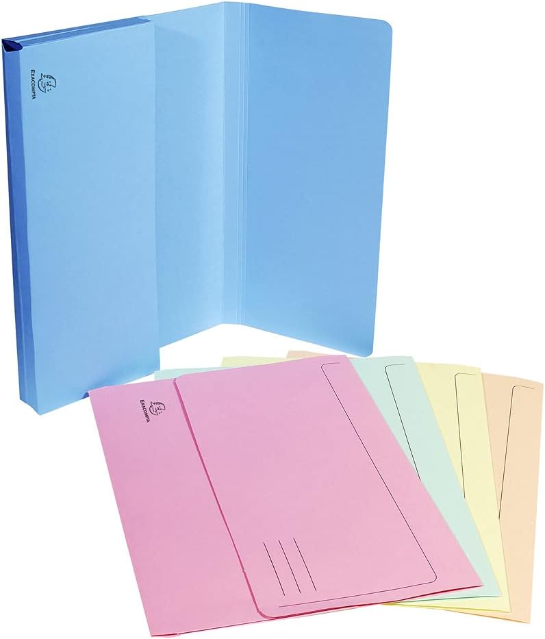 Exacompta 46773E 50er Pack Aktenmappen SUPER DIN A4. Aus stabilen Manila-Karton mit Beschriftungslin