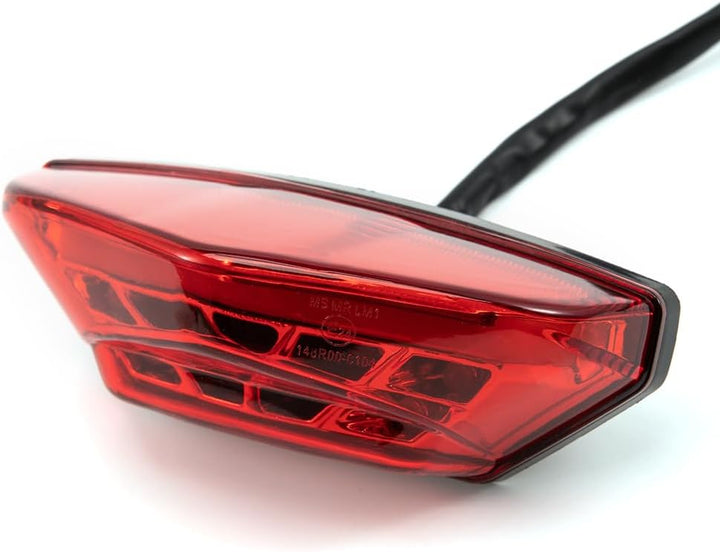 Motorrad Rücklicht LED rot Bremsleuchte hinten Kennzeichenleuchte Tagfahrlicht Universal für 12V Mot