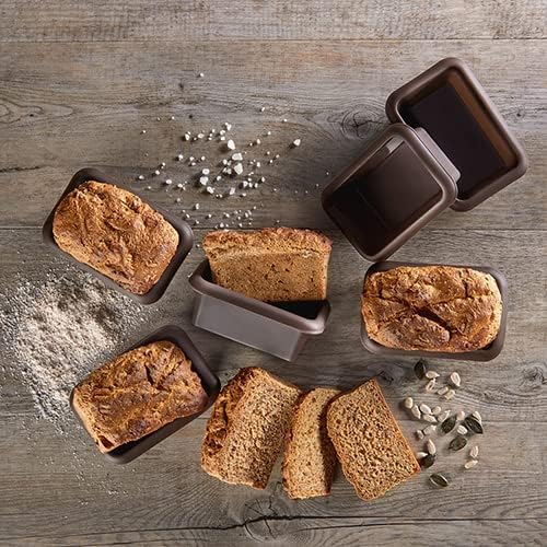 Lurch 585078 FlexiForm Mini Batzen 12er Set/kleine Brotbackformen aus 100% BPA-freiem Platin Silikon