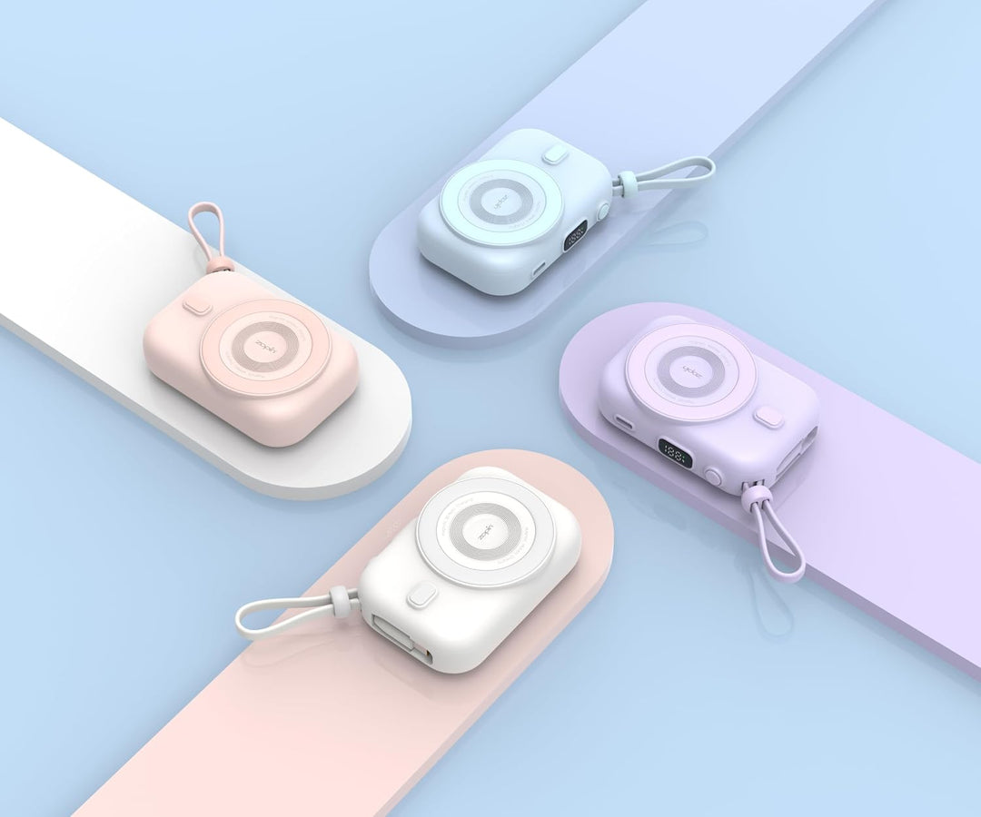 Mini Powerbank 10000mAh mit Magnetischer Schnellladung &amp; 20W PD, 22.5W Max, Tragbare Externe Batteri