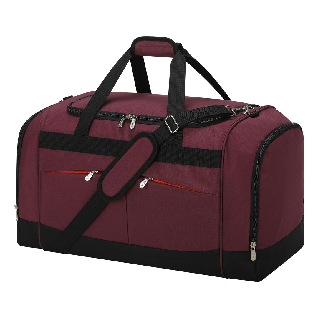 65L Sporttasche Herren Gross - 24 inch Grosse Reisetasche Duffle Bag mit Hartem Boden und Schuhfach