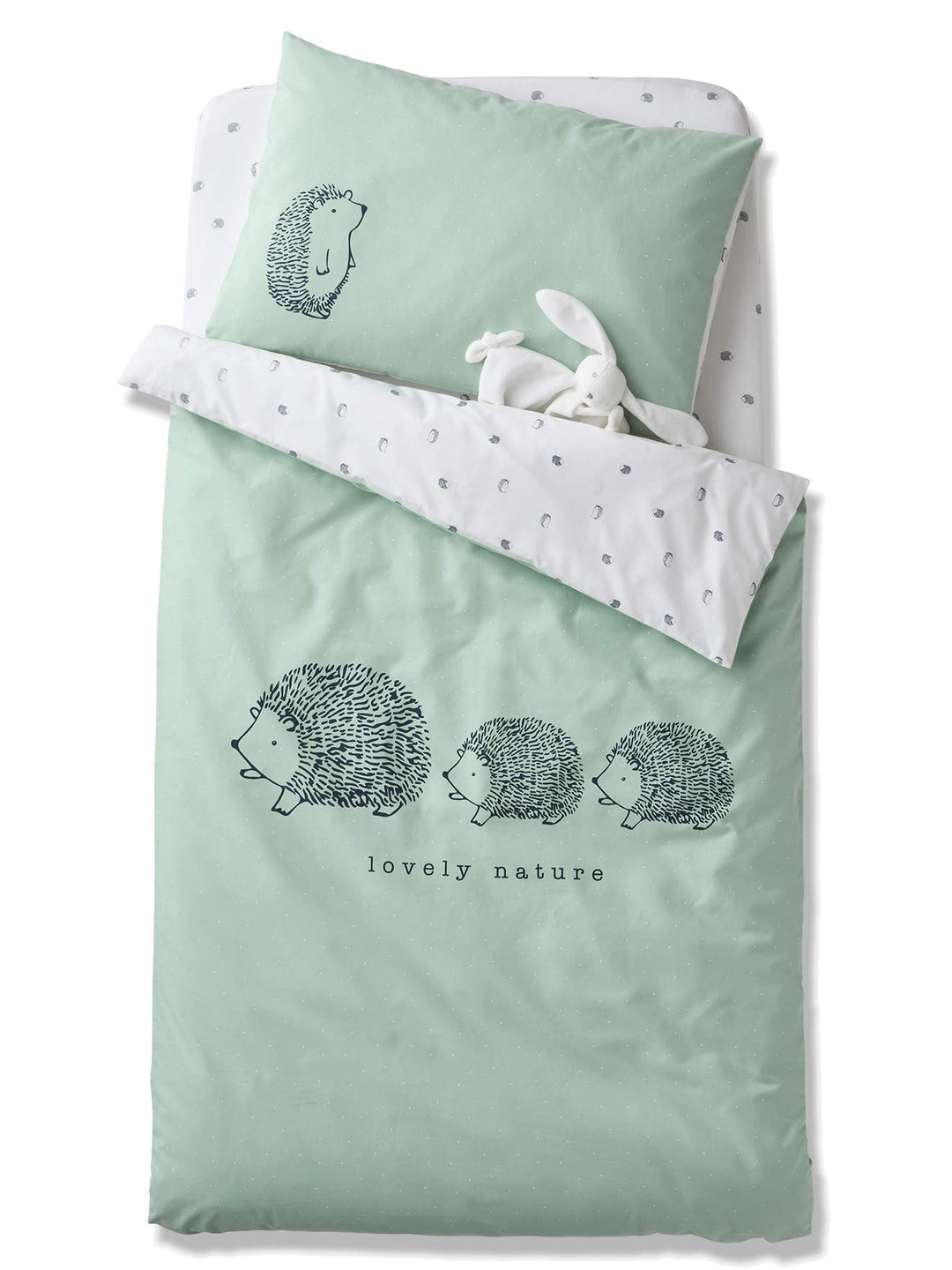 Bio-Kollektion: Baby Bettbezug,Lovely Nature, wendbar 100X120 Grün, 100X120 Grün