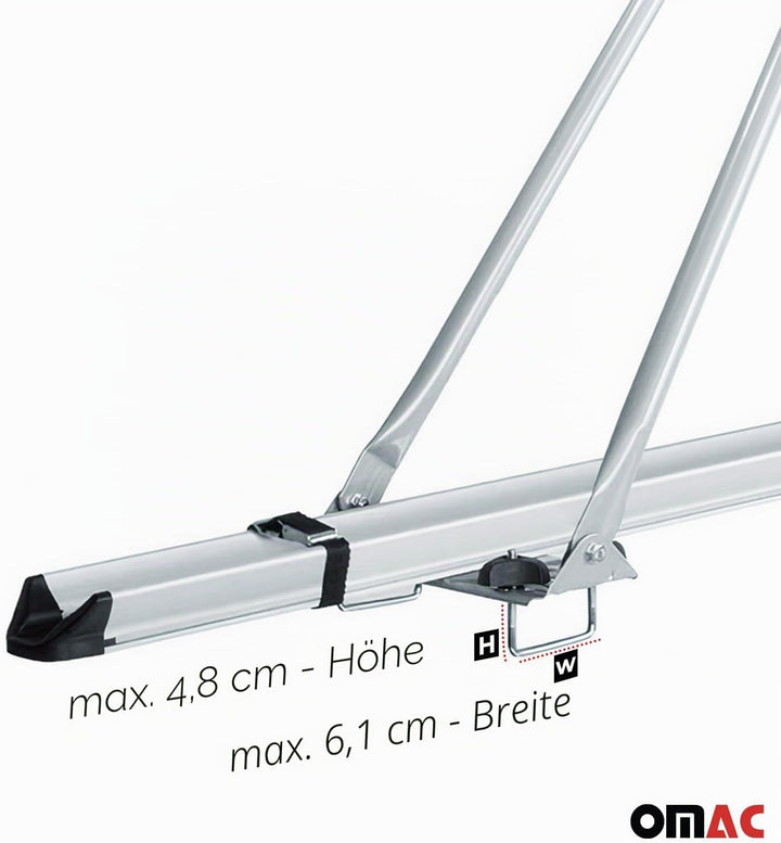 Fahrradträger Dachfahrradträger bis 15kg Fahrradhalter Aluminium Fahrräder 15 kg / 1tlg Silber, 15 k