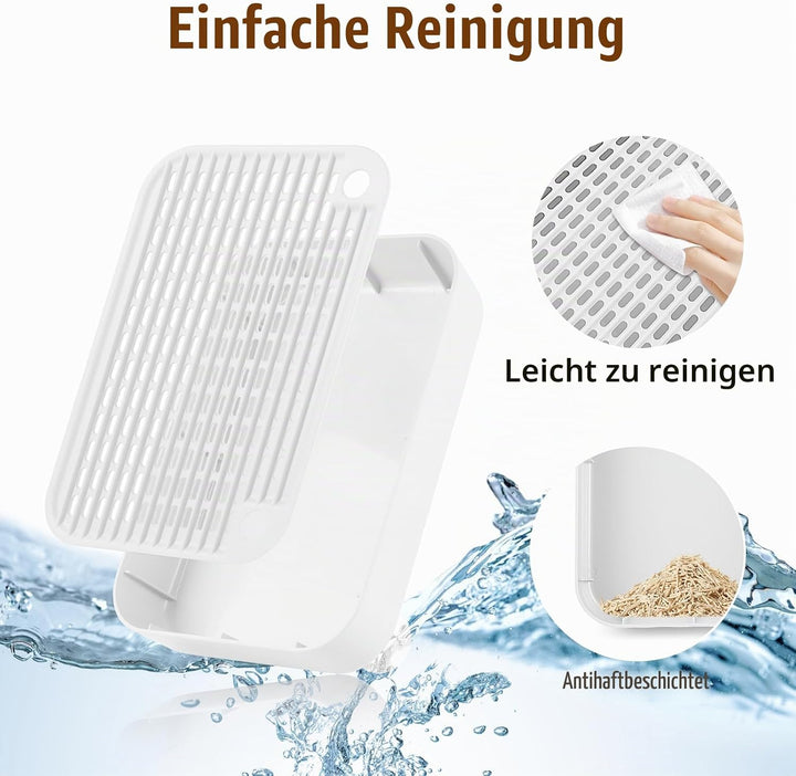 Katzentreppe, Katzentoilette Rampenmatte mit Filterfunktion, Katzenklo Stufen für automatische selbs