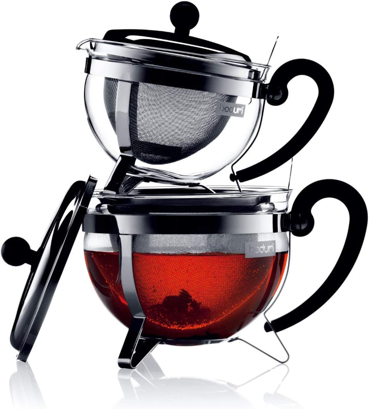 Bodum CHAMBORD Teebereiter (Edelstahlfilter, Edelstahldeckel, 1,0 liters) glänzend 1 L Shiny, 1 L Sh