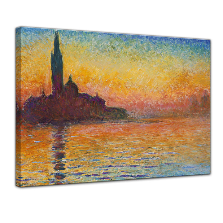 Bilderdepot24 Bild auf Leinwand | Claude Monet San Giorgio Maggiore in der Dämmerung in 60x50 cm als