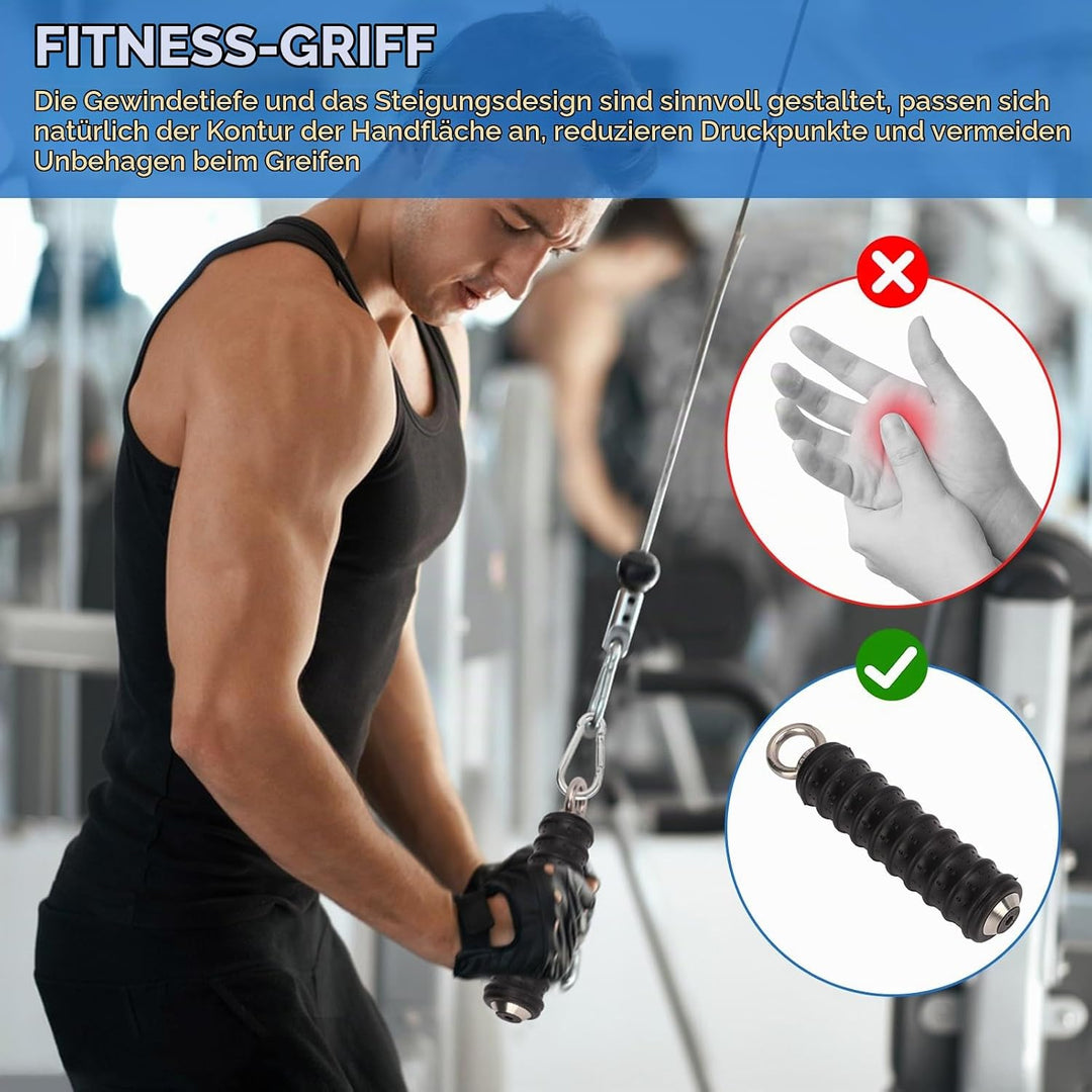 Cyrank Krafttraining Single Grip, Fitness Einhandgriff, Kabelzug Griffe, Push Down Single Gym Handle