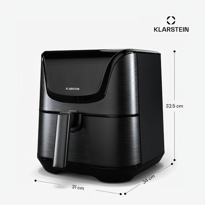 Klarstein AeroVital Deluxe Heissluftfritteuse – 5,4 L Airfryer, 1700 W, Touch-Display, 8 Programme,