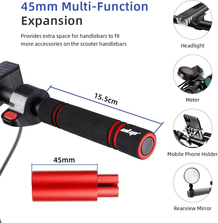 ulip Scooter Aluminium Lenker Verlängerung Set für Armaturenbrett Handys Rückspiegel für Xiaomi M365