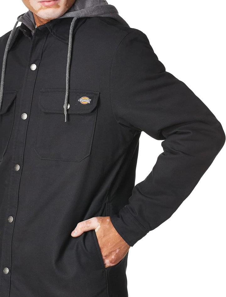 Dickies Herren Fleecejacke mit Kapuze und Hydroshield Work Utility Oberbekleidung M Schwarz, M Schwa