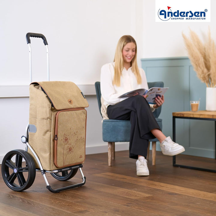 ANDERSEN Einkaufstrolley - Royal Shopper Erbo beige 45 L Einkaufswagen, gross, Thermo, vielseitig, A