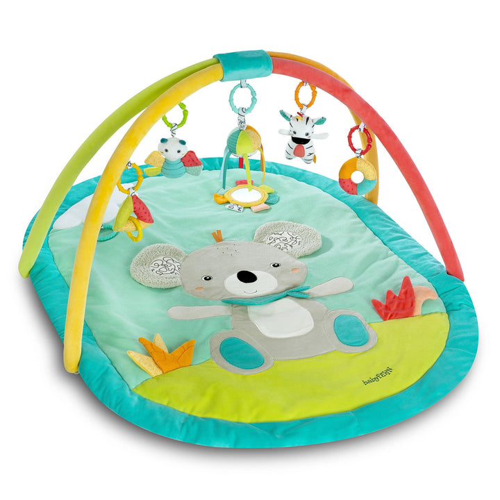 Fehn 3-D-Activity-Decke Koala – Erlebnisdecke mit Spielbogen & abnehmbaren Spielzeugen zum Greifen –