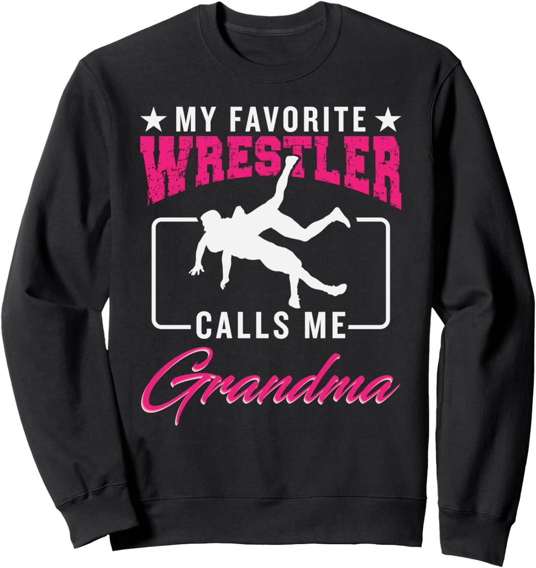 Wrestling Grandma Nana Lover Wrestler Fighter Support Fan Sweatshirt