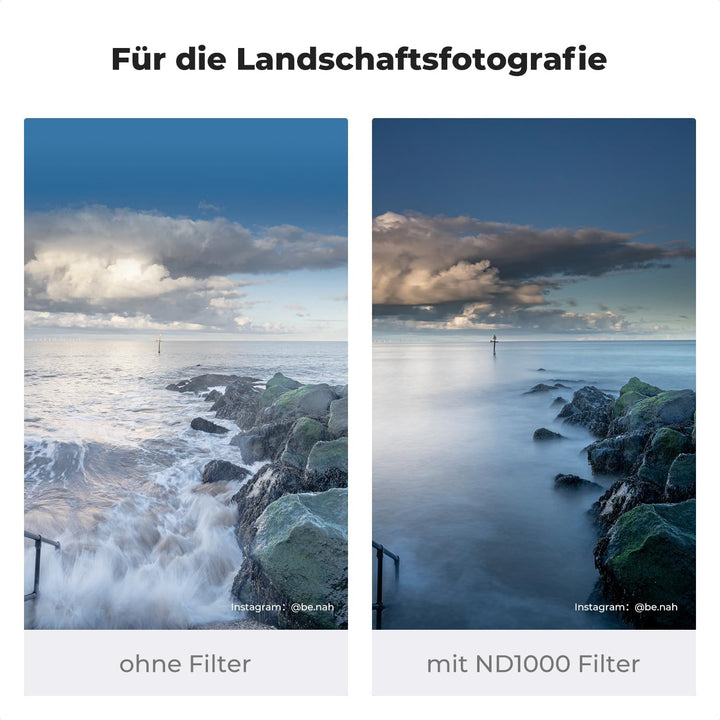 K&F CONCEPT Rechteckfilter ND1000 (10 Blendenstufen) 100x100mm Graufilter mit Fester Dichte (Nano-Xc
