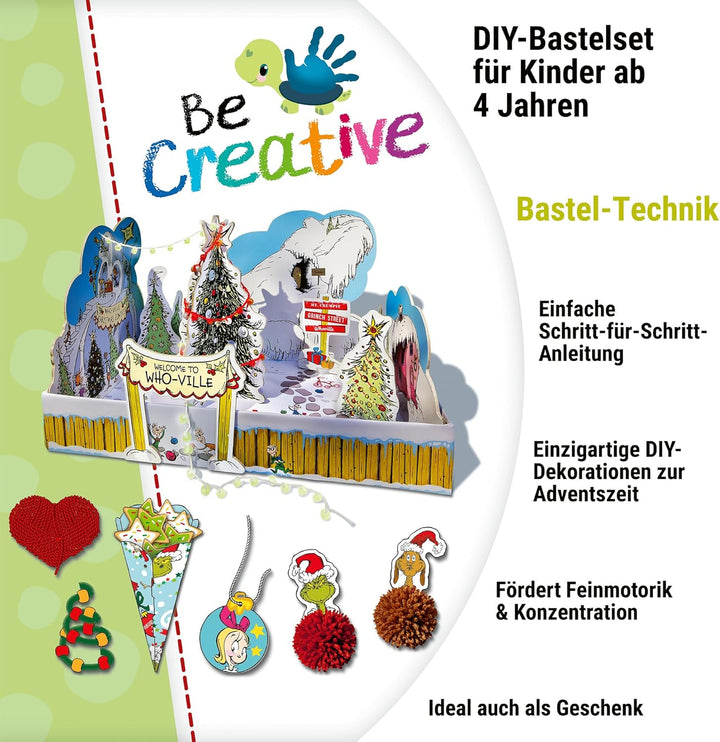 Ravensburger BeCreative Wichtelset Grinch - Bastelset für Kinder ab 4 Jahren, Wichteltür-Set & Wicht