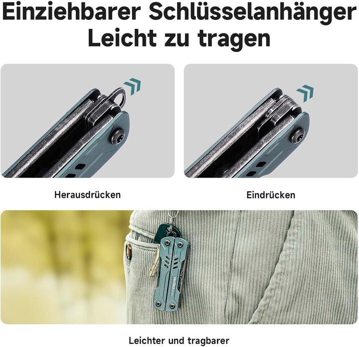 NexTool Multitool Mini Sailor S11 Pro,12-in-1 Multi Tool,Kompaktes EDC-Werkzeug mit Upgraded Materia