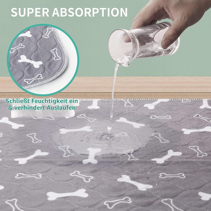 2 Stück 90*80cm Welpenunterlagen Waschbar, Wiederverwendbare Puppy Training Pads, rutschfeste und sa