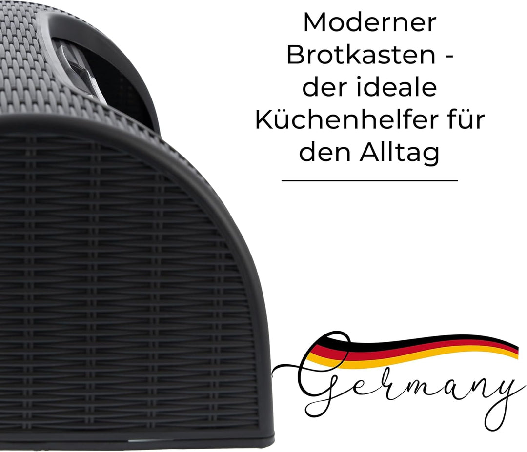 Posten Anker Brotkasten aus Kunststoff, Aufbewahrung für Backwaren, 41 x 26 x 18 cm, stilvolle Brotb