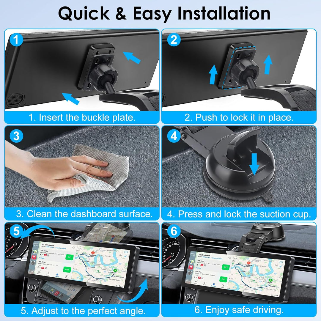 EEEKit Saugnapfhalterung für Carplay-Bildschirm, 360° Drehung und Einstellbarer Anti-Wackel Stabilis