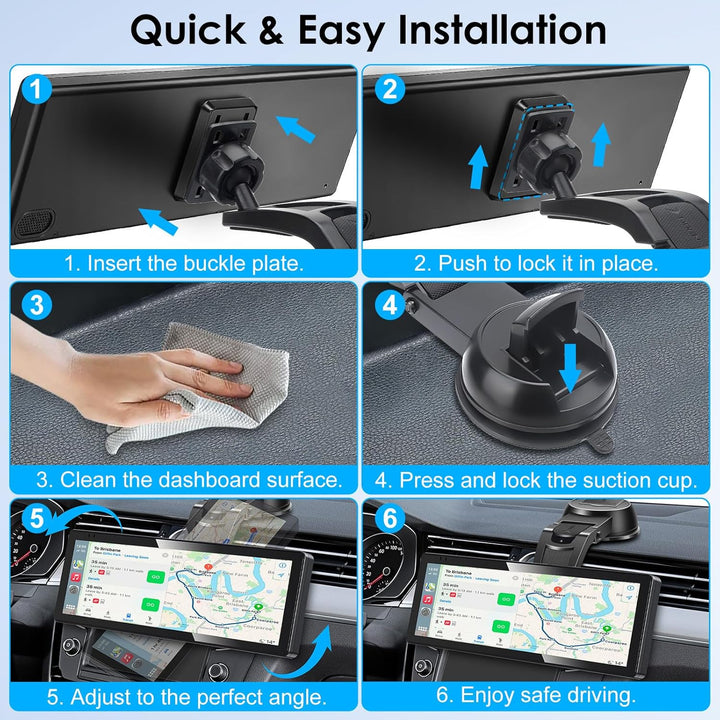 EEEKit Saugnapfhalterung für Carplay-Bildschirm, 360° Drehung und Einstellbarer Anti-Wackel Stabilis
