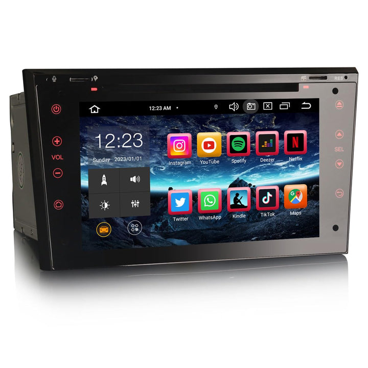 Erisin 8-Kern 4GB+64GB Android 14 Autoradio Bluetooth 5.0 GPS Navi für Opel Corsa C/D Antara Zafira