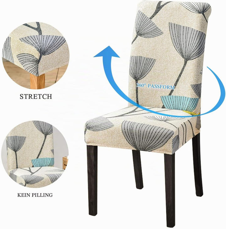 Lydevo Stuhlhussen 6er Set Stretch Moderne Stuhlhussen für Esszimmerstühle Stuhlhussen für Schwingst