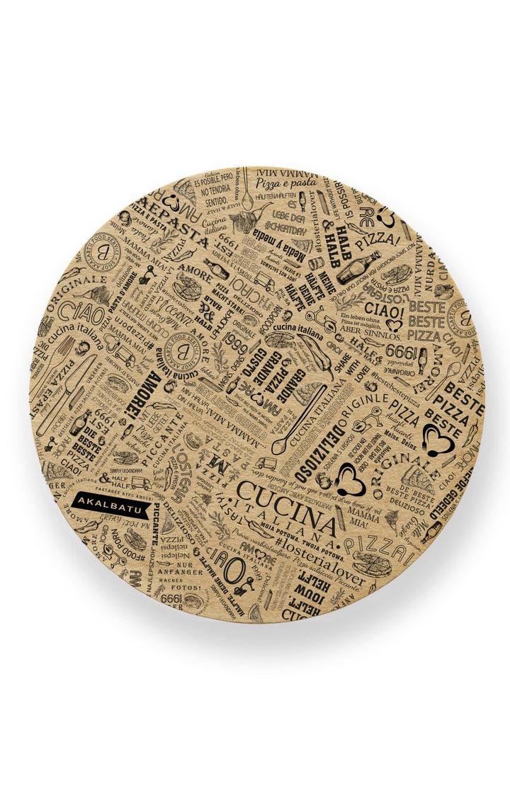 Inoverse Deli Paper Ø 32,5 cm – 500 Blatt Rundes Fettdichtes Pizzapapier & Einschlagpapier – Zeitung