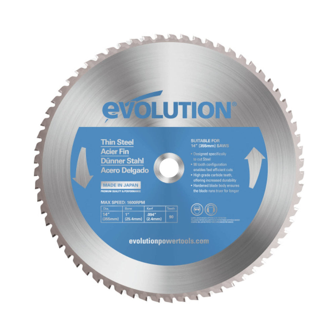 Evolution (T355TCT-90CS) - 355mm Sägeblatt zum Schneiden von Edelstahl - Metall-Sägeblatt mit Hartme
