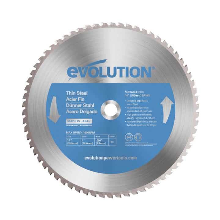 Evolution (T355TCT-90CS) - 355mm Sägeblatt zum Schneiden von Edelstahl - Metall-Sägeblatt mit Hartme