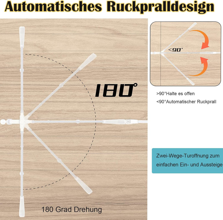 Aufun Treppenschutzgitter Türschutzgitter Kinder ohne Bohren, für 95-105 cm breit, Türgitter mit Dru