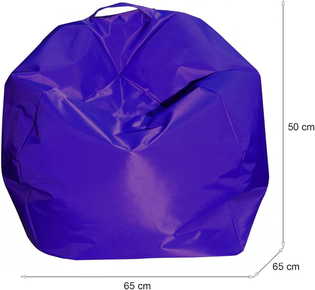 Dmora Eleganter Sitzsack, lila Farbe, Masse 65 x 50 x 65 cm Viola, Viola