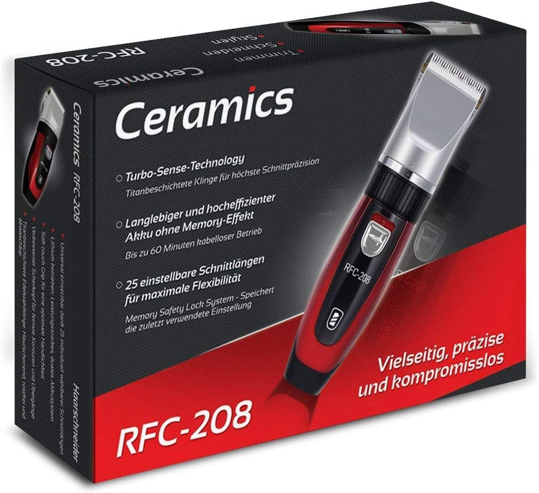Ceramics RFC-208 Haustier Grooming Kit Leiser und Geräuscharmer Tierhaarschneider mit Turbo-Sense-Te