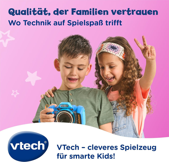 VTech KidiZoom Duo FX in Pink – Robuste Digitalkamera mit kreativen Apps und Spielfunktionen – Für K